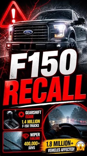 MASSIVE RECALL!! Ford MotorCompany is recalling 1.4 MILLION F-150