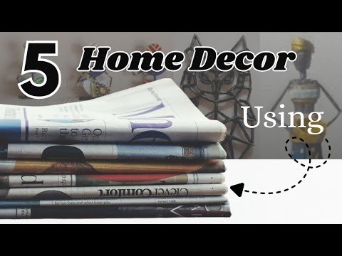 5 Newspaper Home Decor | Newspaper craft |