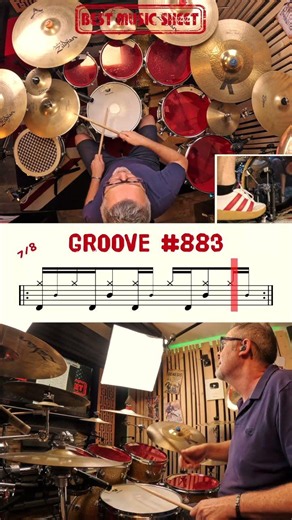 🥁 Drum Beat for Beginners #883 | Easy Drum Beat #883 | Learn Drum Beat | How to Play Drum Beat