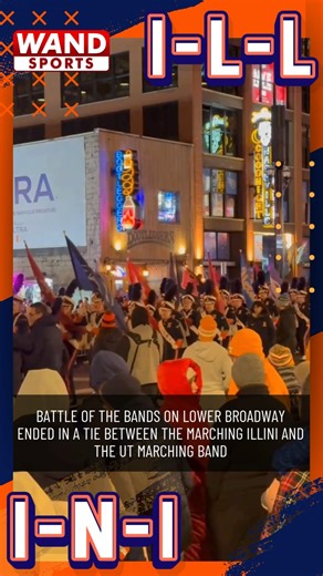 Before Illinois and Tennessee face off in the Music City Bowl, both universities' marching bands engaged in a battle of the bands on Lower Broadway in Nashville. | WAND News