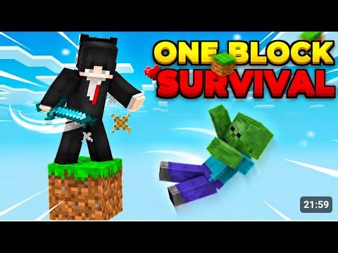 ONE BLOCK SURVIVAL Challenge in Minecraft! 💀