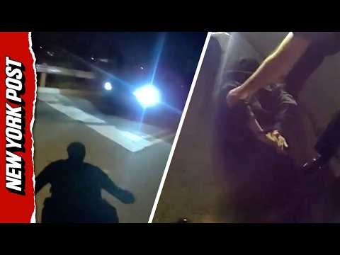 'Drive! Drive! Drive!' — Police officer hitches ride on hood of a stranger's car during car chase