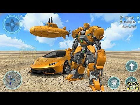 Submarine Robot Transform Wars: Car Drone Submarine Robot Game 2026 - Android Gameplay