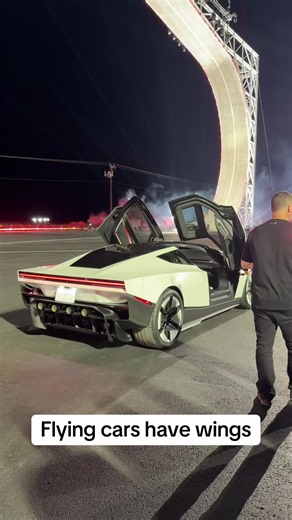 Flying cars do exist and they have wings. Tesla Roadster #fyp #viral #tesla #roadster #elonmusk
