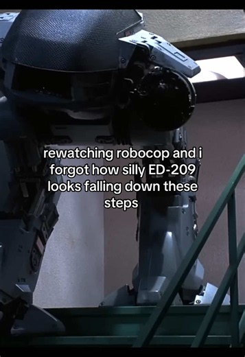 They are so cute like why did they program them to roar 😭😭😭 #robocop #ed209 #movies #fyp
