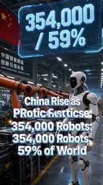China Rises as Robotics Powerhouse 354,000 Robots, 59% of World