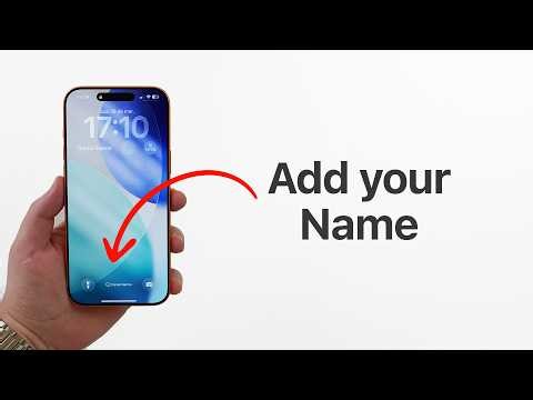 (iOS 26) How to Add your Name on your iPhone Lock Screen!