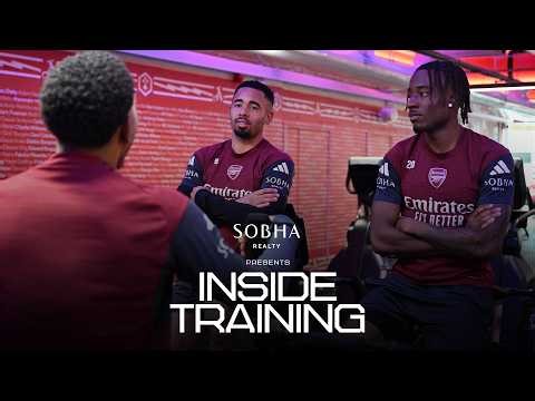 PUTTING IN THE HARD WORK 😤 l Arsenal stars prepare for Bayer Leverkusen | INSIDE TRAINING | UCL