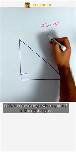 Identify Right Triangles: When Angle B = 90° #Math #Angles #TypesOfAangles(right,Acute,Obtuse,Flat)