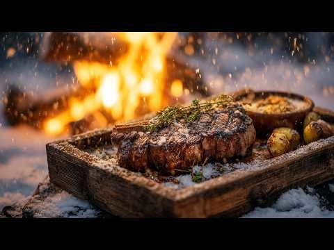 Cowboy Steak Feast 🔥 New Year Fire Cooking Almazan Kitchen