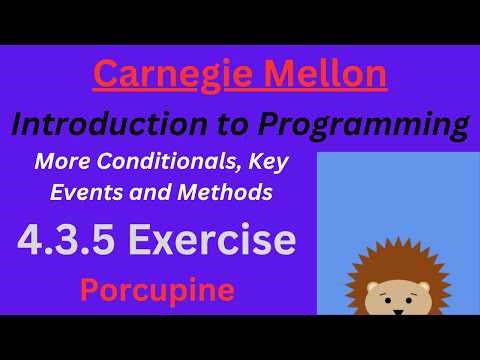CM Intro to Programming Unit 4 Lesson 3 Porcupine