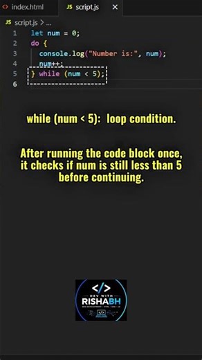 Day 42 Loops Part 2 in javascript 💻#html #css #javascript #webdevelopment #webdev #htmlcss #javascr