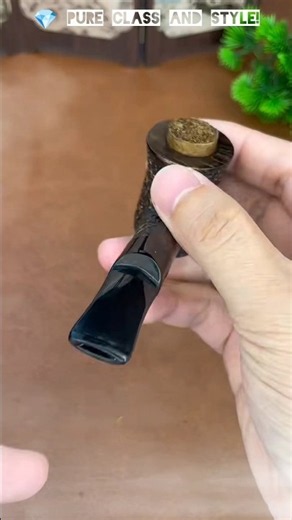 Rusticated Briar Wood Pipe with Precision Metal Insert PURE CLASS AND STYLE! 💎🔥