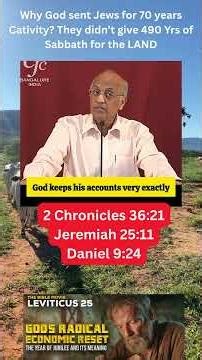 Zac Poonen|Why Israelites captivated 70 years?|No Sabbath rest for Land for 490 Years|Lev 25|#cph