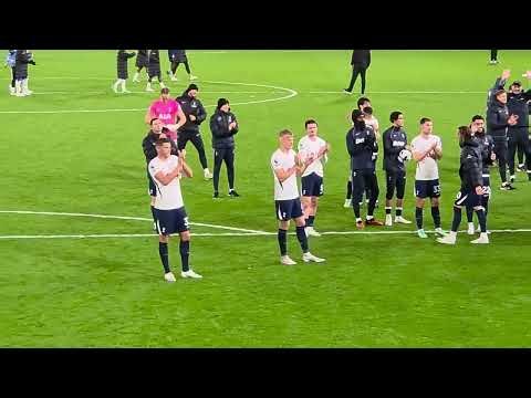 SCENES IN THE AWAY END AS SPURS WIN AT STAMFORD BRIDGE: Chelsea 0-2 Tottenham Hotspur 