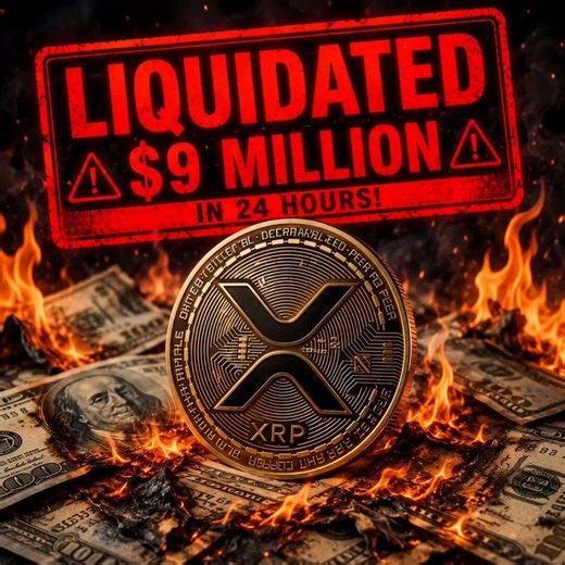 🔥💥 $9M WIPED OUT 💥🔥Nearly $9 MILLION in XRP long positions were liquidated in just 24 hours.The market punished leverage, but strong hands know that volatility is part of the game.Fear shakes the weak.Conviction rewards the patient. 💥💪🏻