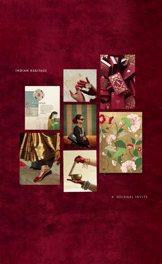 A Heritage Journal Wedding Invite | Indian wedding cards design templates, India wedding invitation cards red and green, Indian wedding invitation card design red and gold