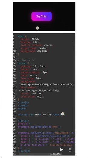 Make Interactive Button Using HTML & CSS