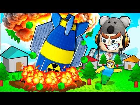 I Exploded Everthing with STRONGEST NUKE in Roblox! (Nuke Your City)