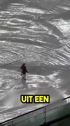 Hij raakte verdwaald onder het zeil