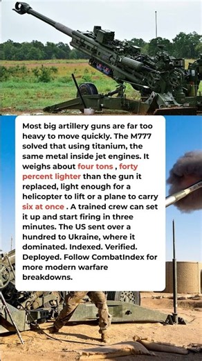 The M777 Is a Titanium Cannon Light Enough to Fly Into Battle
