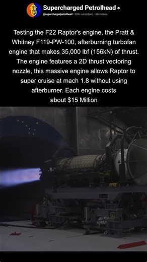 F22 Raptor jet engine testing