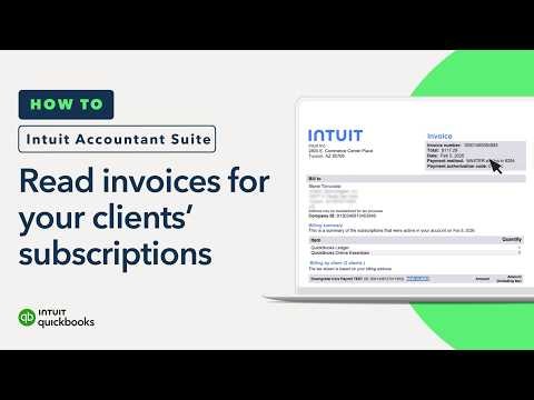 How to read the Intuit QuickBooks invoice for your clients' subscriptions in Intuit Accountant Suite