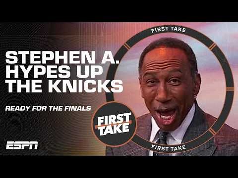 STEPHEN A. IS READY FOR THE NBA FINALS 📣 Celebrates his Knicks sweeping the Cavaliers | First Take