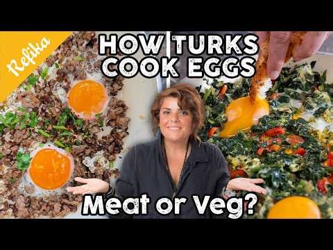 How Turks Cook Eggs? 10 Min Meat & Veg Recipe