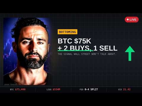 Bitcoin at $74,900 — The Bottoming Signals + 2 Stocks I'm Buying Today