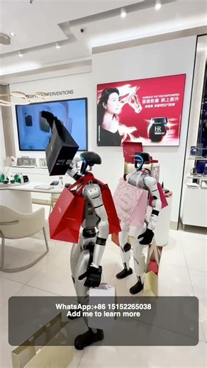Unitree G1 in a real walking demo, carrying items through a premium indoor space. #humanoidrobot