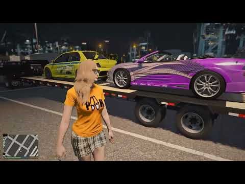 Gta 5 Let's Go To Work As Female Trucker - Transport Fast Furious 2 Cars During New Years!