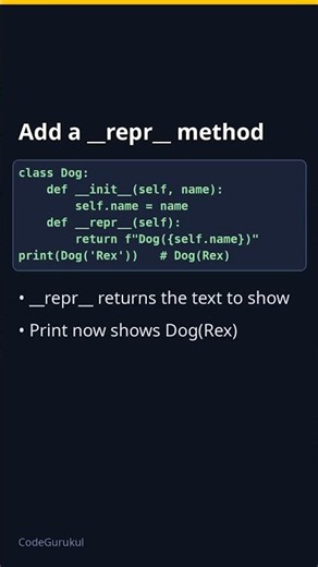 Why print shows a memory address for your own class | Python Tips #shorts