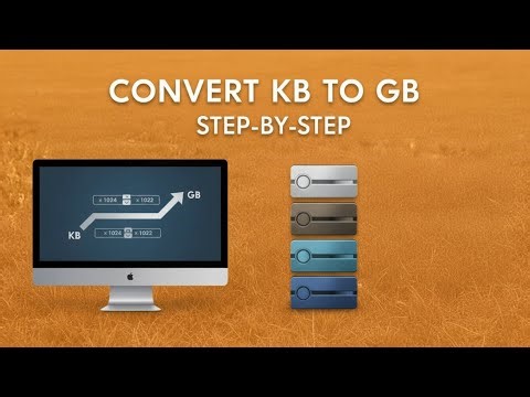 how to convert kb into gb