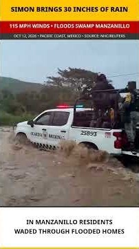 Category 3 Hurricane Simon Crawls Toward Mexico — 30 Inches of Rain Coming