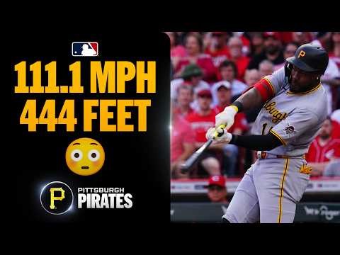 How far did that go? Oneil Cruz's first home run of the season lands 444 feet away 😮