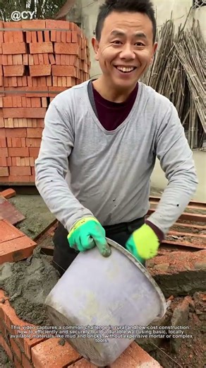 The FASTEST Way to Build a Mud Wall! 🌾 Simple Brick & Mud Technique