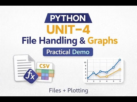 File Operations and Graphics in Python Topics Covered File handling in Python Text, CSV, and Binary