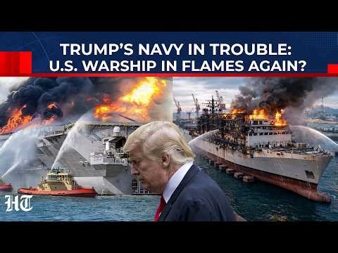 Trump's Navy Under Strain? After World's Largest Aircraft Carrier, Another US Carrier Hit By Fire
