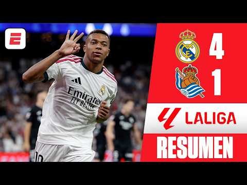 REAL MADRID GOLEÓ a REAL SOCIEDAD gracias al HAT-TRICK de MBAPPÉ y GRAN ACTUACIÓN de VINI | La Liga