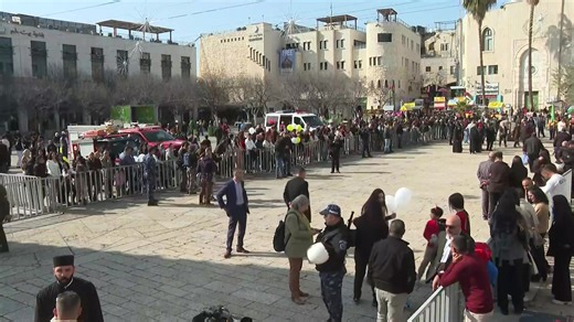The Greek Orthodox Patriarch of Jerusalem, Theophilos III, celebrates Christmas according to the Eastern Orthodox calendar at the Church of the Nativity in Bethlehem, West Bank. #Bethlehem #Christmas #Nativity #Orthodox #TheophilosIII #Jerusalem #Celebration #live #Reuters #News Keep up with the latest news from around the world: https://www.reuters.com/ | Reuters