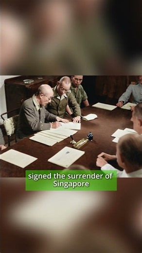 WW2 Photo: Japanese General Seishiro Itagaki Signed The Surrender Of Singapore In 1945 #ww2photo