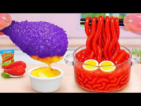 Easy and Tasty 😍 How To Make Miniature Buldak Fire Noodles & Fried Chicken 🍗 Tina Mini Cooking