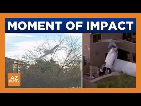 Security cam shows plane crashing into 2 Phoenix homes