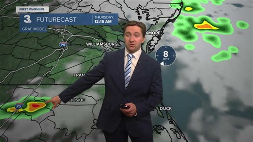 First warning forecast: Showers and storms today, rain returns Saturday