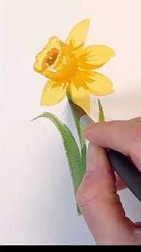 EASY Watercolor Spring flowers #watercolorpainting