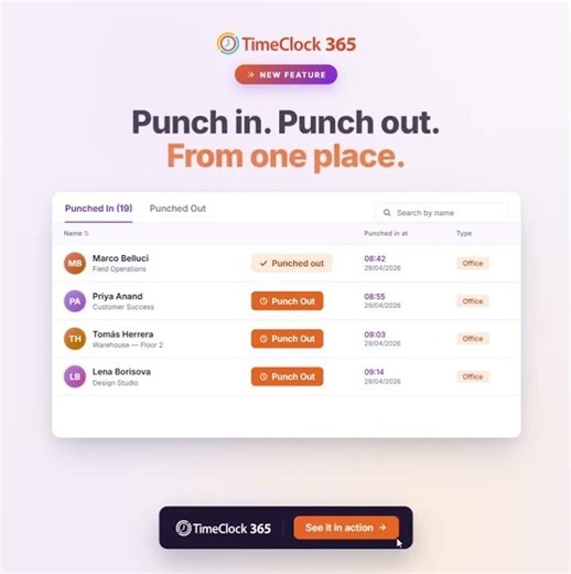 Clock your employees in