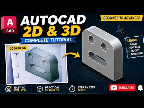 AutoCAD 2D & 3D Complete Tutorial | Beginner to Advanced | Step by Step #video #autocad ad #soilwork