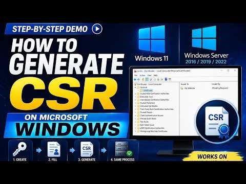 How to Generate or Create Certificate Signing Request CSR in Windows 11 | 10 #howto #windows #linux
