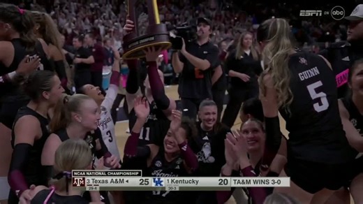 YOUR 2025 NATIONAL CHAMPIONS, THE TEXAS A&M AGGIES 🎉 #NCAAWVB x 🎥 ABC / @AggieVolleyball | NCAA Women's Volleyball